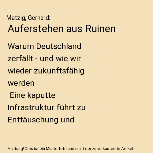 Auferstehen aus Ruinen