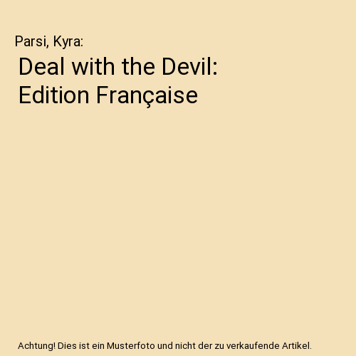 Deal with the Devil: Edition Française