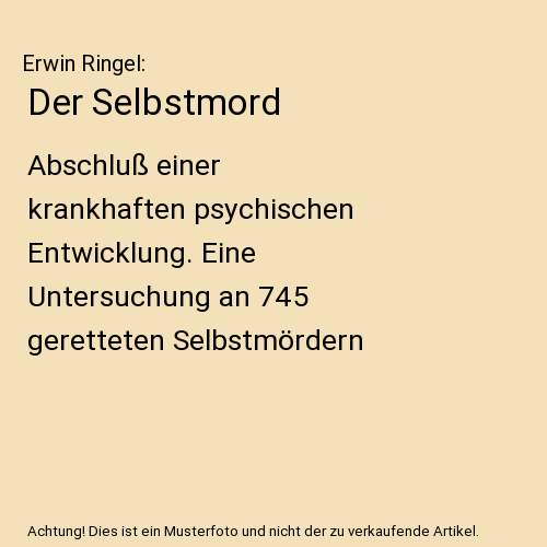Der Selbstmord