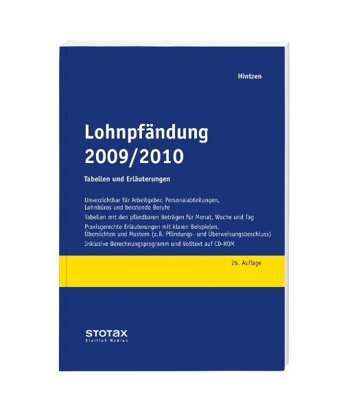 Lohnpfändung 2009/2010: Tabellen und Erläuterungen