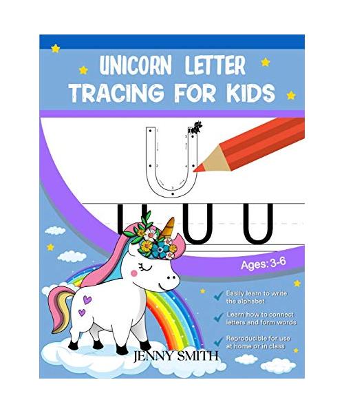 Unicorn Letter Tracing for Kids