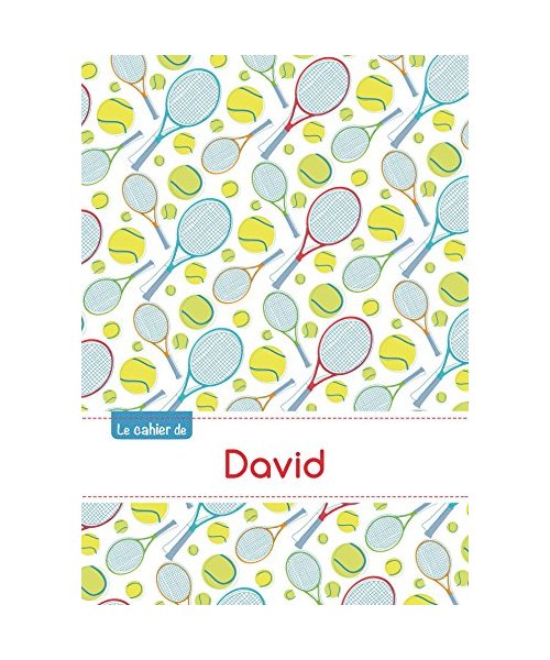 Le cahier de David - Blanc, 96p, A5 - Tennis