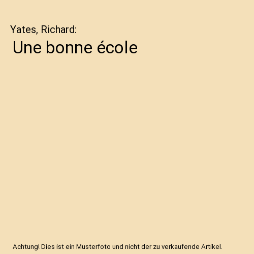 Une bonne école