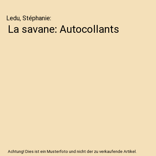 La savane: Autocollants