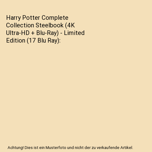 Harry Potter Complete Collection Steelbook (4K Ultra-HD + Blu-Ray) - Limited Edition (17 Blu Ray)