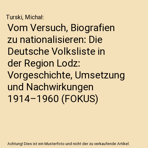 Vom Versuch, Biografien zu nationalisieren