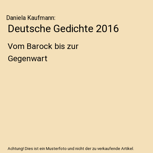 Deutsche Gedichte 2016