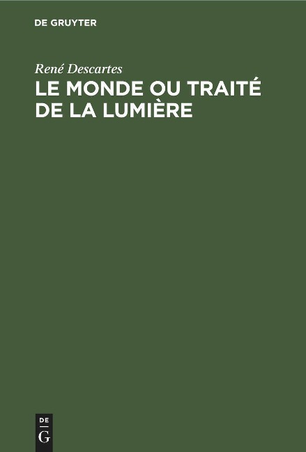 Le Monde ou Traité de la Lumière