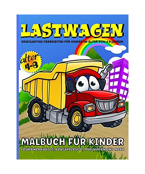 Lastwagen Malbuch Für Kinder