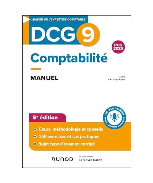 DCG 9 Comptabilité - Manuel 5e éd.
