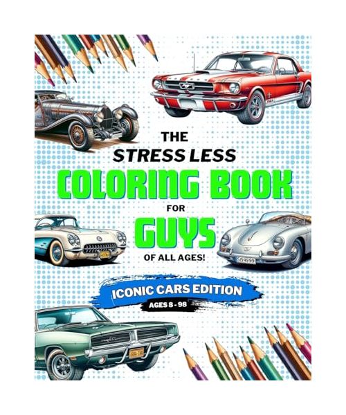 Stress Less Coloring Book for Guys