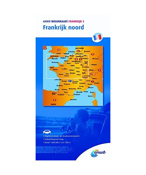 ANWB Wegenkaart Frankrijk Noord