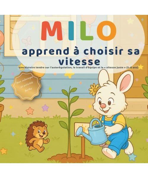 Milo apprend à choisir sa vitesse: Tortue — Lapin — Guépard | Autorégulation 3–6 ans - Une histoire tendre sur l’autorégulation, le travail d’équipe ... vitesse juste » (Les petites leçons de Milo)