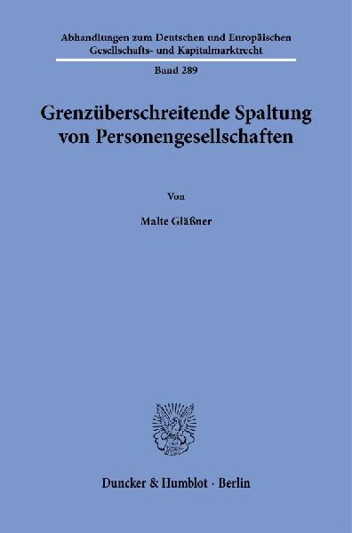 Grenzüberschreitende Spaltung von Personengesellschaften