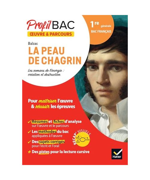 Profil - Balzac, La Peau de chagrin (oeuvre au programme Bac de français 2024): analyse de l'oeuvre et du parcours au programme (1re générale)