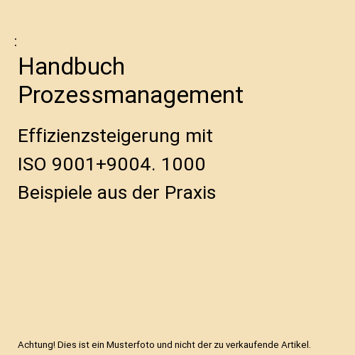 Handbuch Prozessmanagement