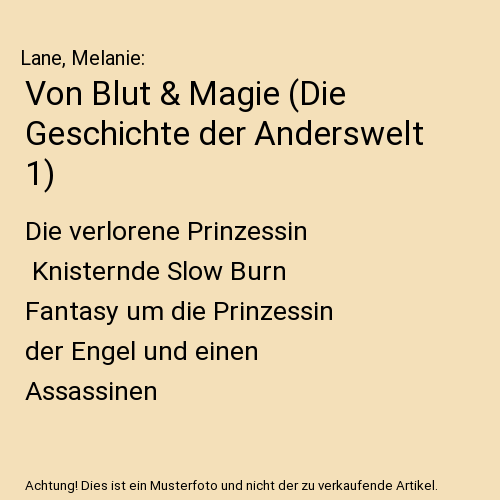 Von Blut & Magie (Die Geschichte der Anderswelt 1)