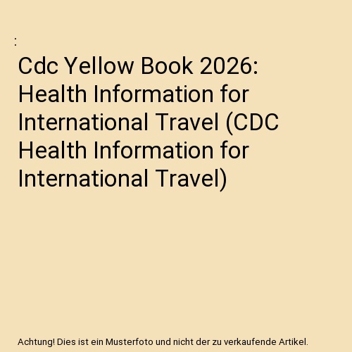CDC Yellow Book 2026