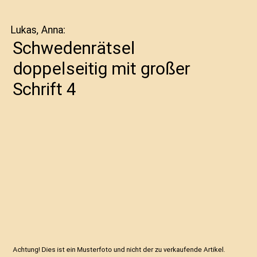 Schwedenrätsel doppelseitig mit großer Schrift 4