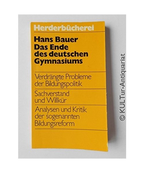 Das Ende des deutschen Gymnasiums.