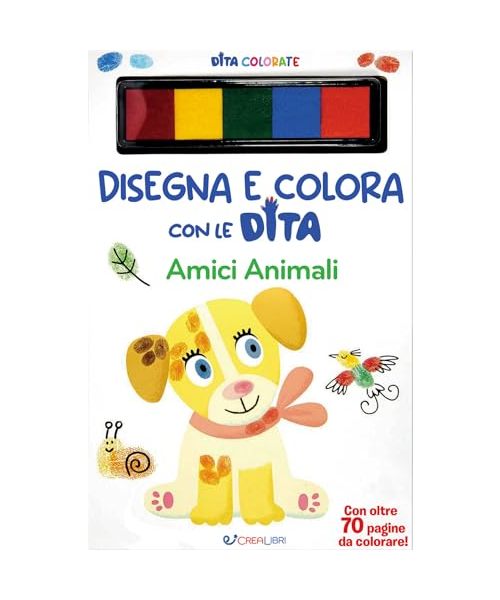 Amici animali. Disegna e colora con le dita. Ediz. a spirale