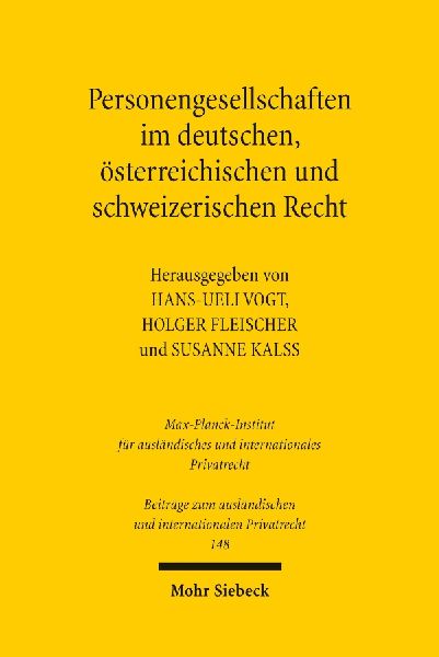 Personengesellschaften im deutschen, österreichischen und schweizerischen Recht