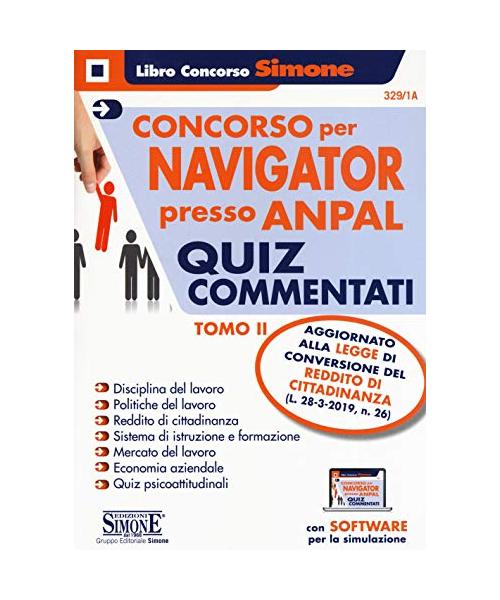 Concorso per Navigator presso ANPAL. Quiz commentati. Con software di simulazione TOMO II