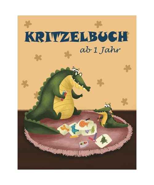 Kritzelbuch ab 1 Jahr: Tiere Zeichnen Lernen - Hund Löwe Kaninchen Elefant Fuchs und weitere Freunde - Malspass und Ausmalbilder für Kinder