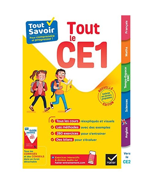 Tout Savoir CE1 - Tout-en-un: cours, méthodes et exercices dans toutes les matières