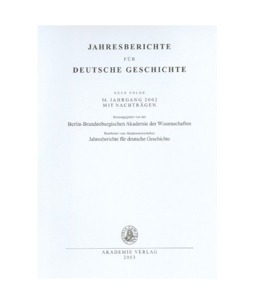 Neue Folge 54. Jahrgang 2002: 54. Jahrgang 2002