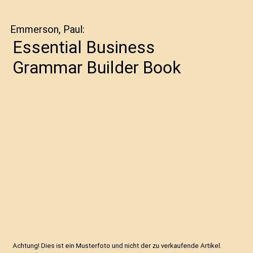 Essential Business Grammar Builder Book