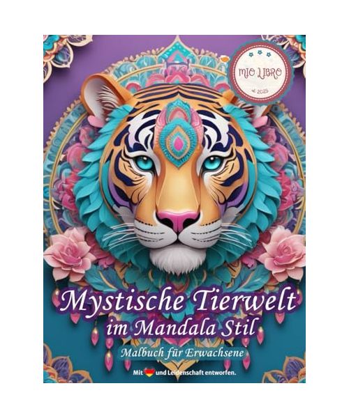 Mystische Tierwelt im Mandala Stil - Malbuch für Erwachsene mit 50 Motiven: Ein kreatives Malbuch für Kreativität und Entspannung