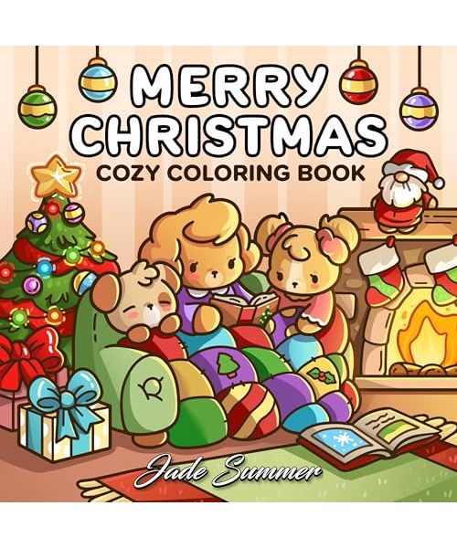 Merry Christmas: Cozy Coloring Book for Adults and Teens with Adorable Characters and Cute Holiday Scenes for Relaxation (Cozy Coloring Books)