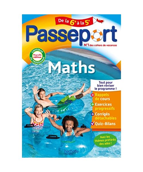 Passeport - Maths - De la 6e à la 5e - Cahier de vacances 2024