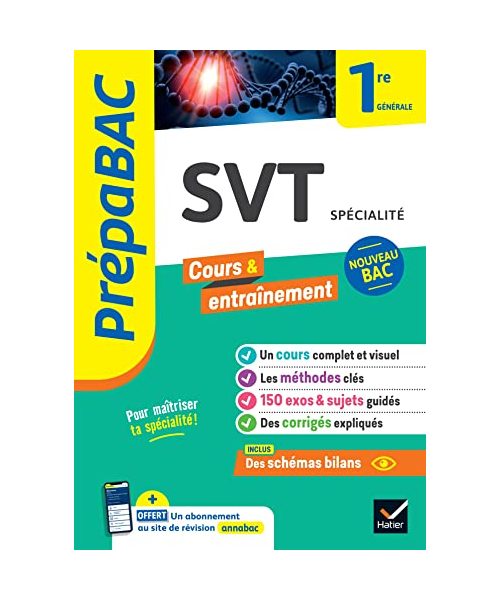 Prépabac SVT 1re générale (spécialité): nouveau programme de Première
