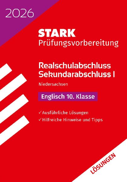 STARK Lösungen zu Englisch - Realschulabschluss 2026 Niedersachsen - Prüfungsvorbereitung