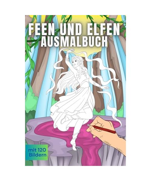 Feen und Elfen Malbuch
