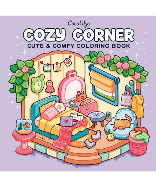 Cozy Corner: Coloring Book for Adults and Kids (Cozy Spaces Coloring)