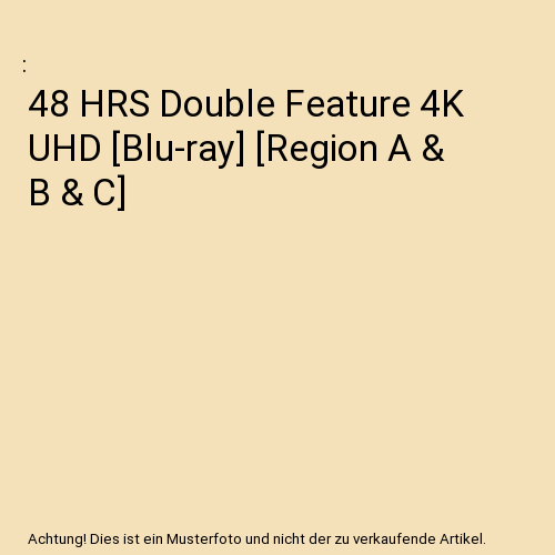 48 HRS Double Feature 4K UHD [Blu-ray] [Region A & B & C]