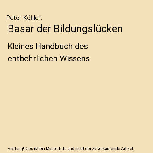 Basar der Bildungslücken