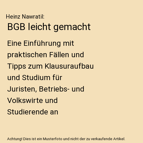 BGB leicht gemacht