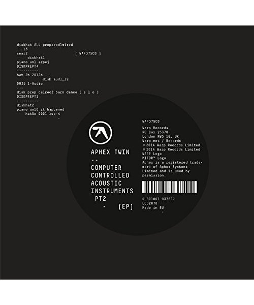 Computer Controlled Acoustic Instruments Pt2 Ep [Vinyl Maxi-Single]