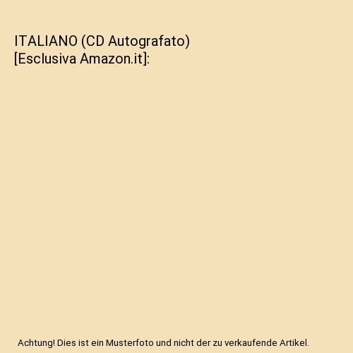 ITALIANO (CD Autografato) [Esclusiva Amazon.it]