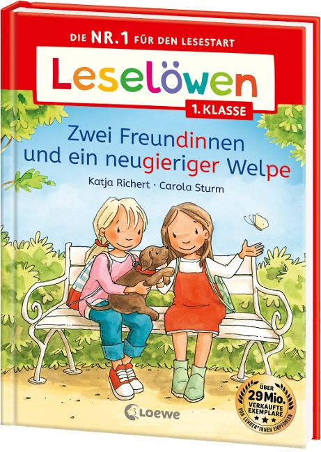 Leselöwen 1. Klasse - Zwei Freundinnen und ein neugieriger Welpe: Die Nr. 1 für den Lesestart - Mit Leselernschrift ABeZeh - Erstlesebuch für Kinder ab 6 Jahren