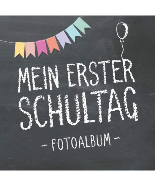Mein erster Schultag, Fotoalbum zum Schulanfang für Mädchen und Jungen: Erinnerungsalbum und Gästebuch als Geschenk für die Schultüte zum ersten Schultag